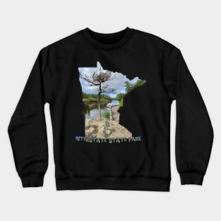 Minnesota State Outline (Interstate State Park) Crewneck Sweatshirt